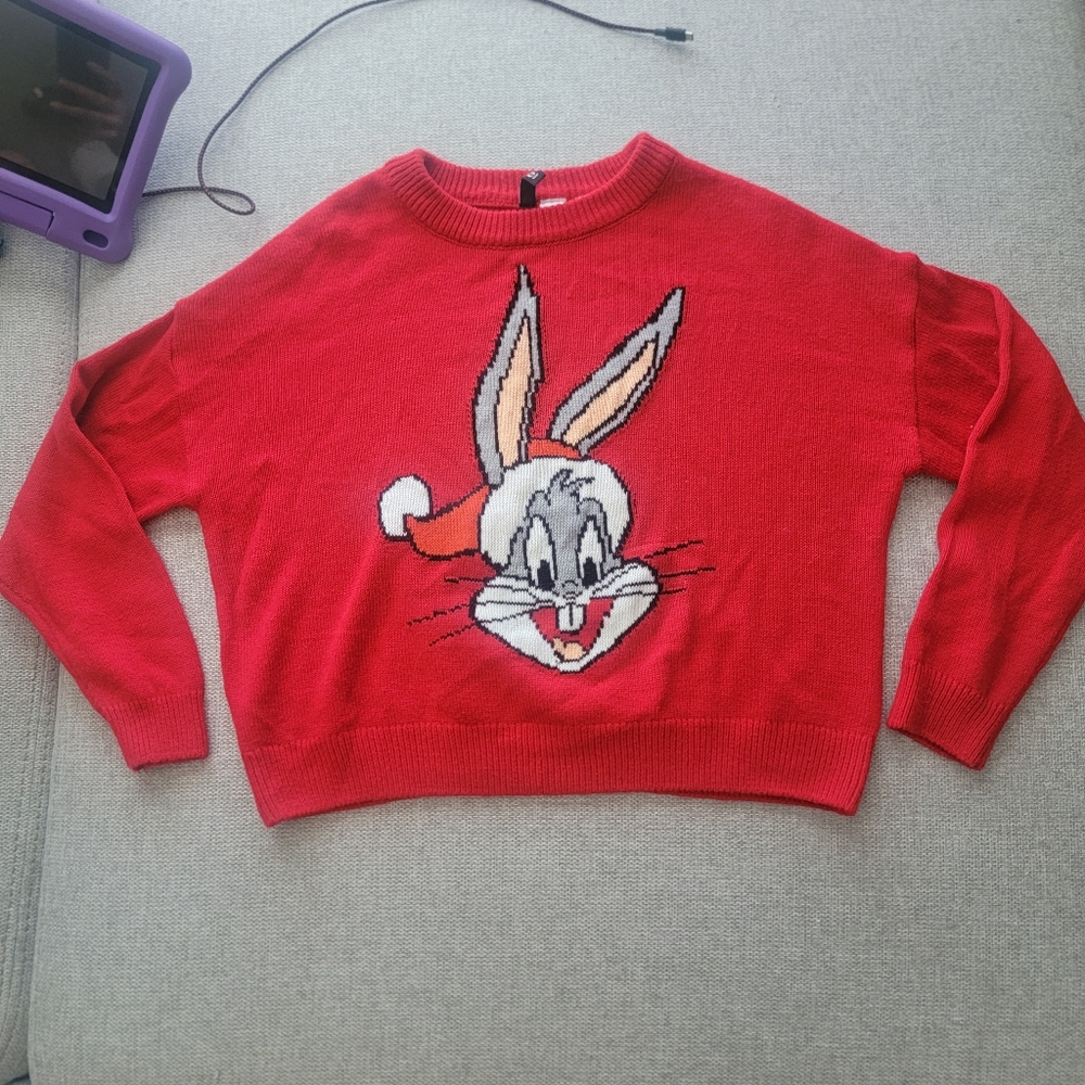 H&M Red Bugs Bunny Sweater